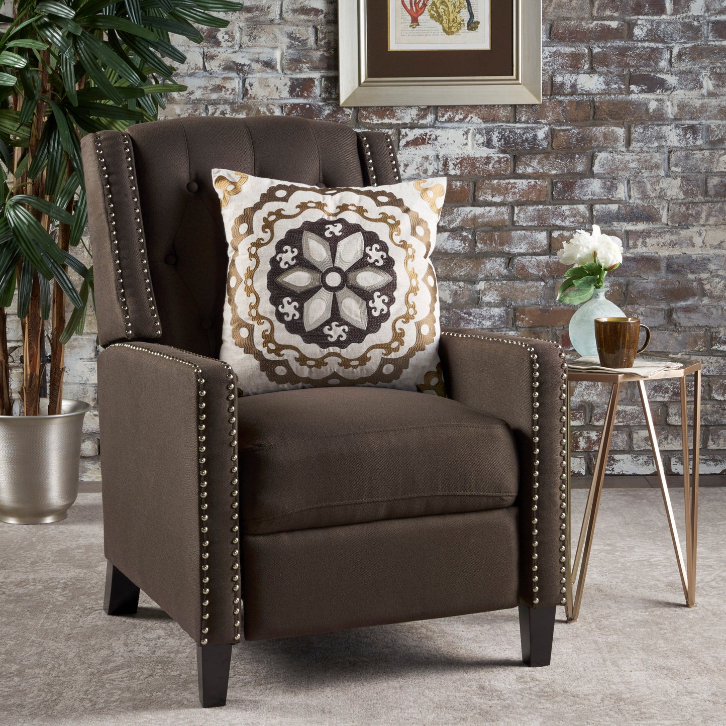 Classic Push Back Chair - Coffee