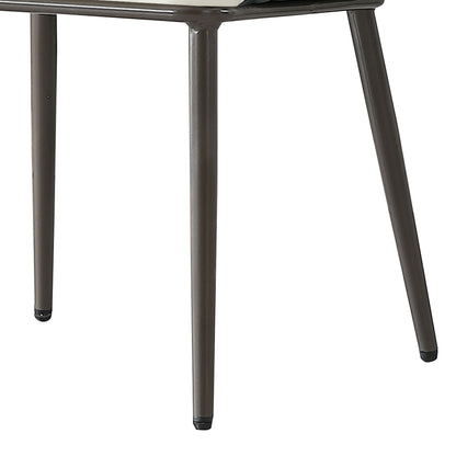 Dining Chairs, Modern Faux Leather Dining Metal Legs (Set of 2) - Green