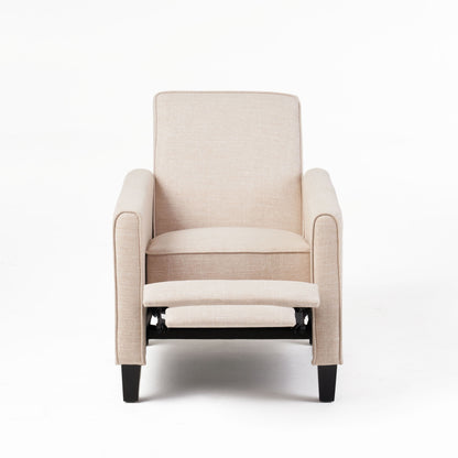 Linen Push Back Chair For Elegant Home - Light Beige