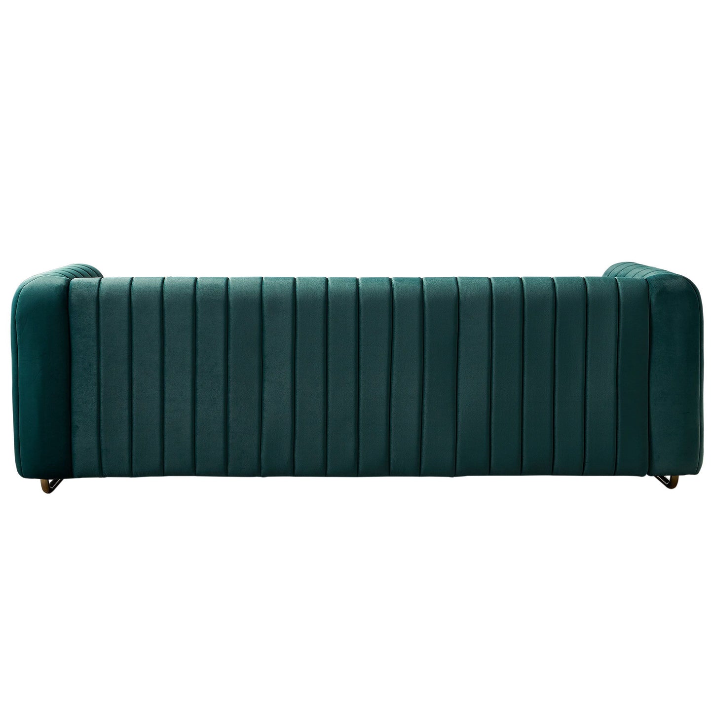 Contemporary Velvet Sofa Couch For Living Room - Green