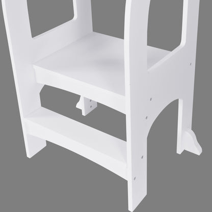 Child Standing Tower, Step Stool For Kids, Toddler Step Stool For Kitchen Counter - White