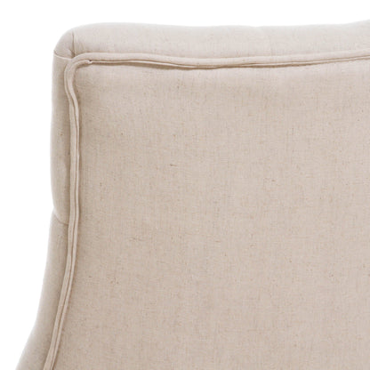 Cheney - Contemporary Dining Chair (Set of 2) Tufted Fabric Upholstery - Beige