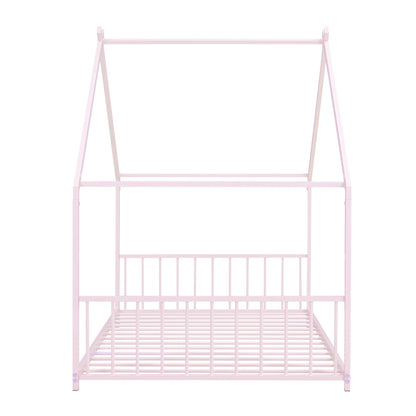 Twin Size House Bed - Pink