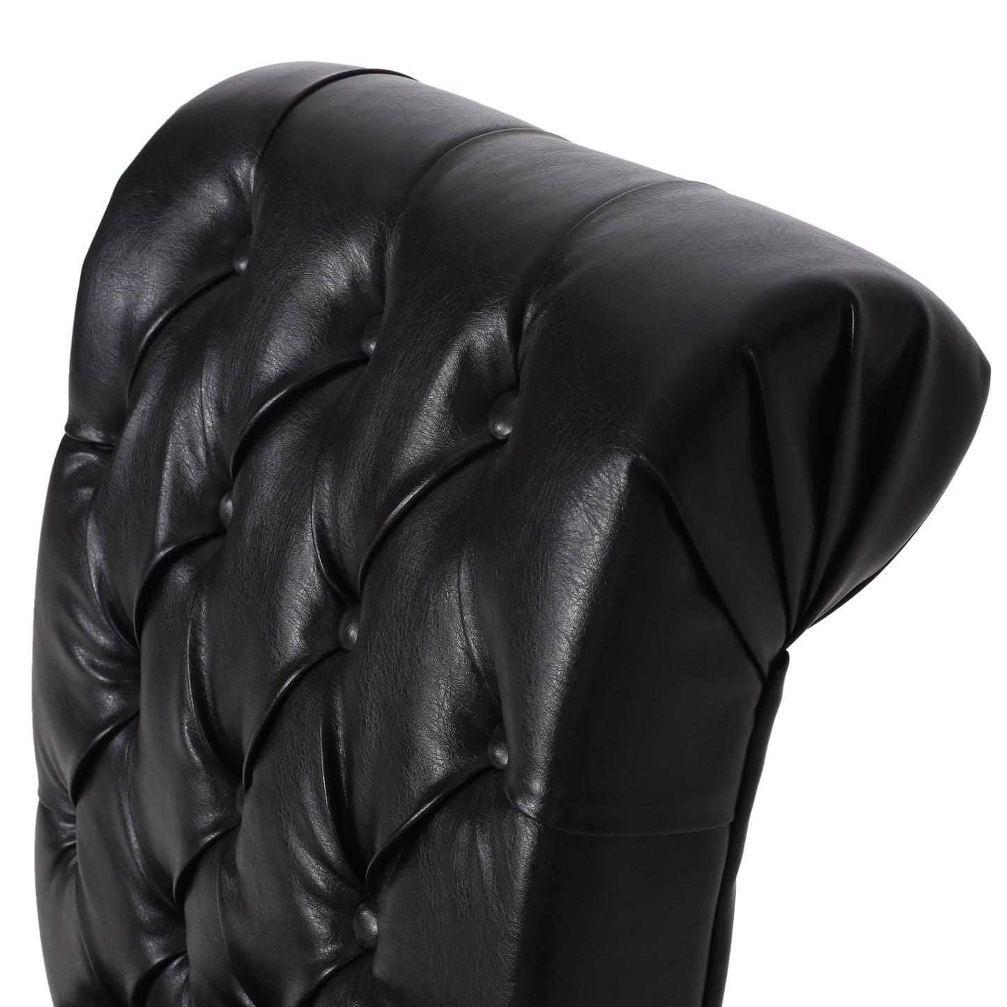 Broxton - Tuft Dining Rolltop Chair (Set of 2) With Button Tufted Upholstery - Black