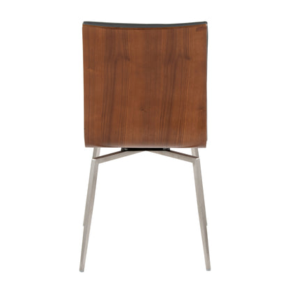 Mason - Contemporary Dining Chair With Swivel (Set of 2) - Walnut / Gray