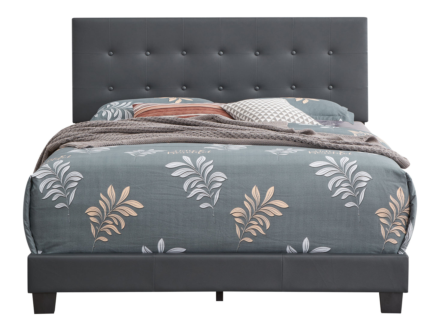 Caldwell - Queen Bed - Dark Gray