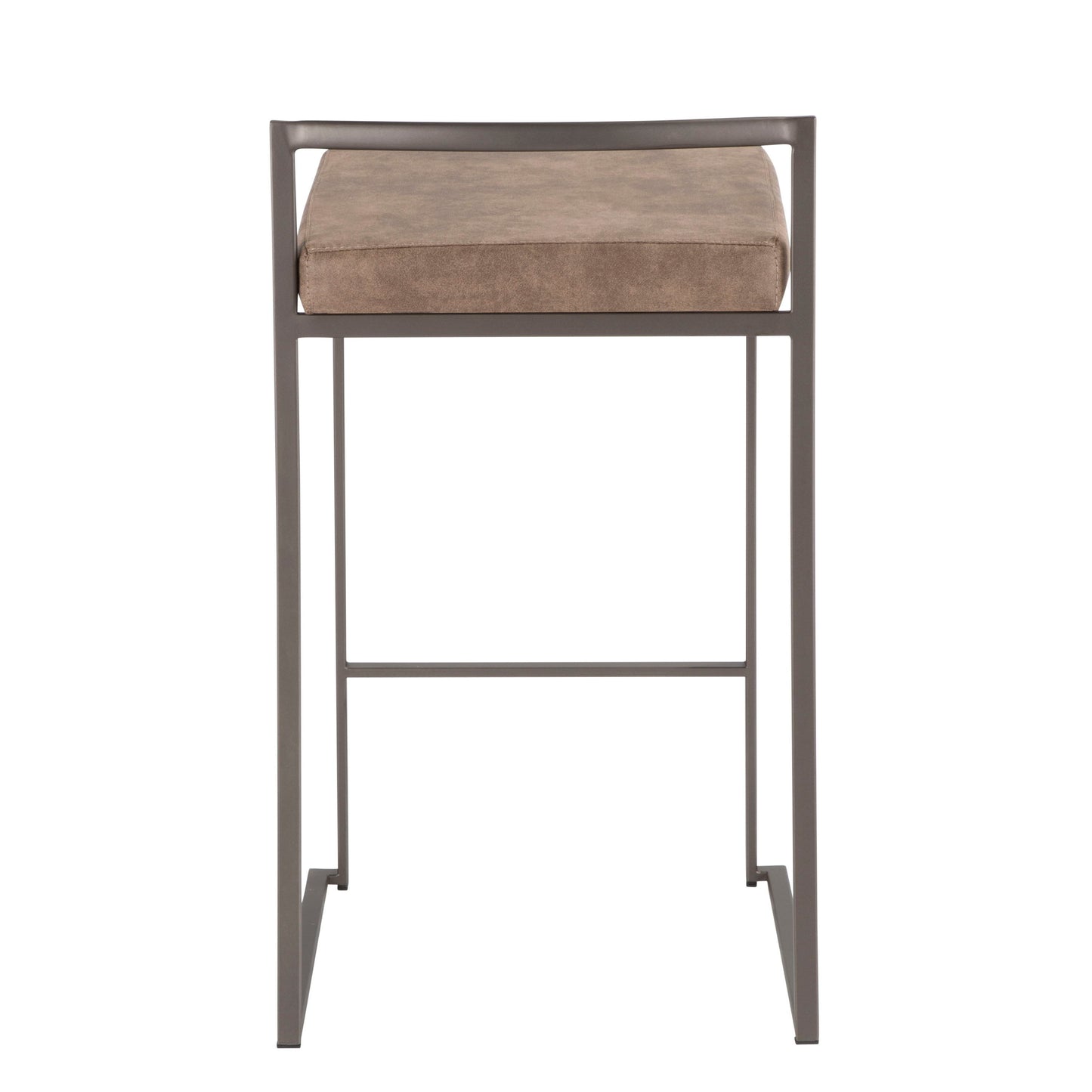 Fuji - Industrial Stackable Counter Stool (Set of 2) - Brown