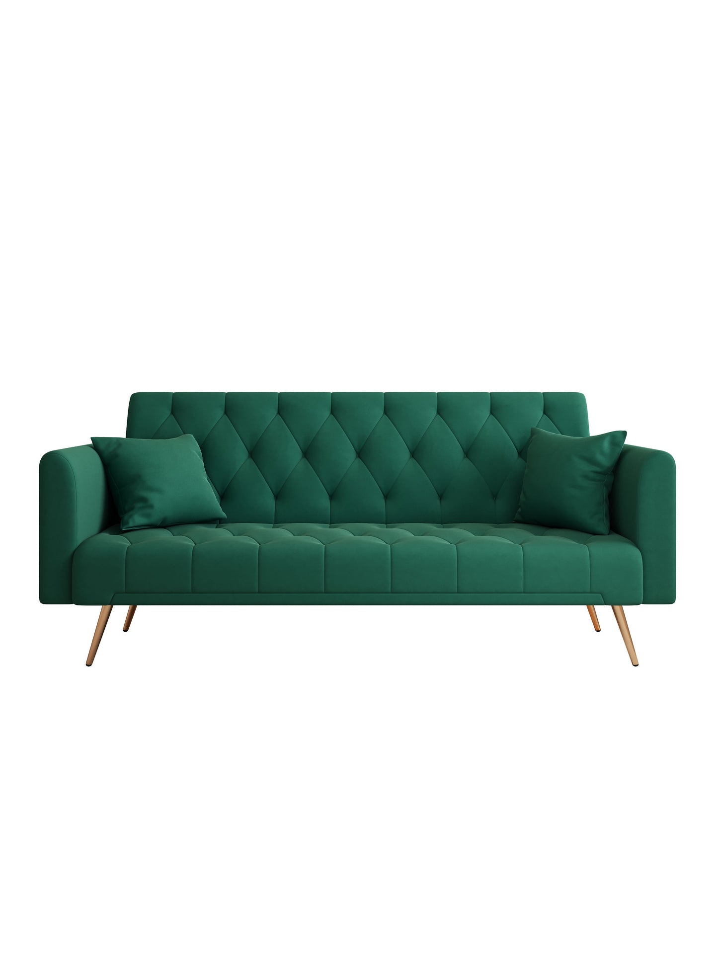 Convertible Double Folding Living Room Sofa Bed - Green
