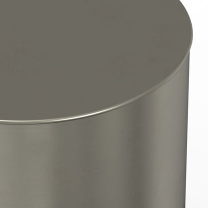 Curtis - Metal Cylinder Accent Table - Ombre Black / Silver