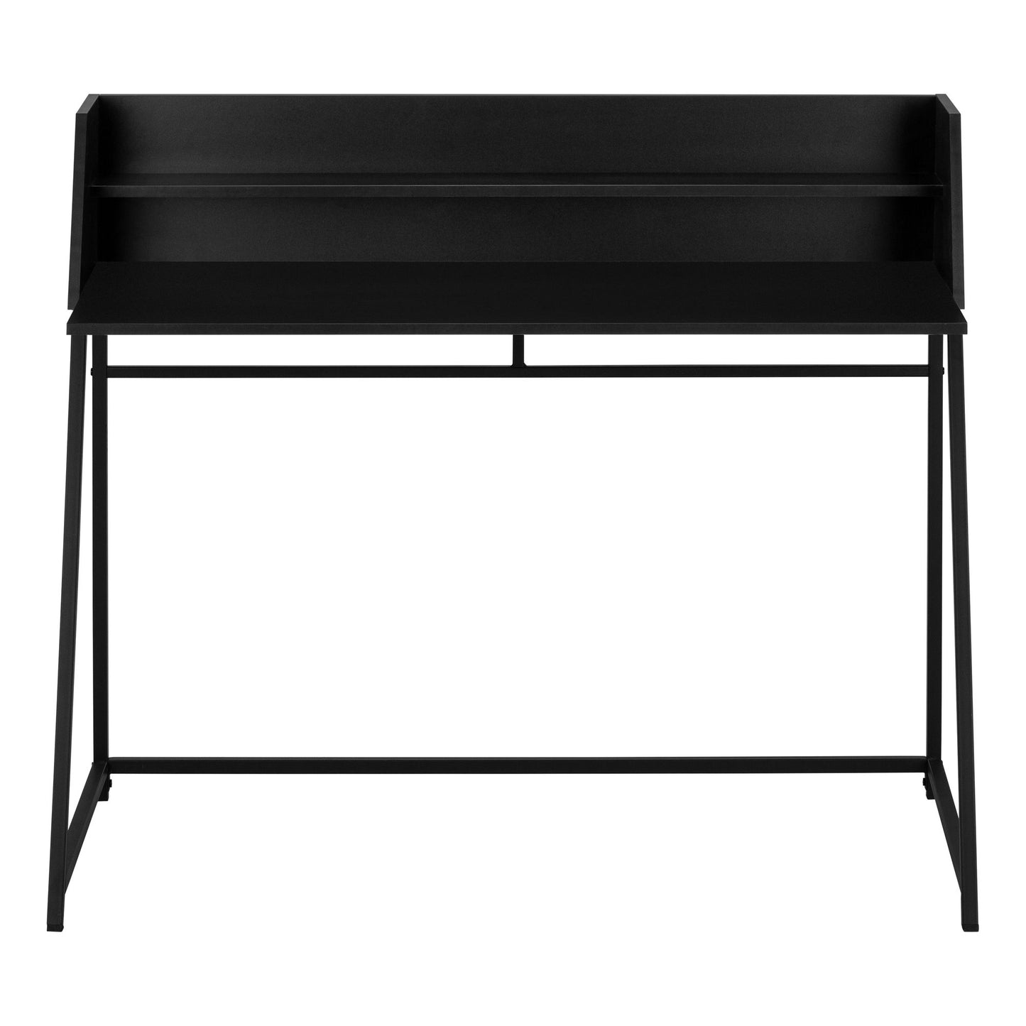 Computer Desk For Home Office, Laptop, Storage Shelves, Modern - Black