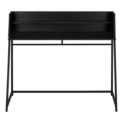 Computer Desk For Home Office, Laptop, Storage Shelves, Modern - Black