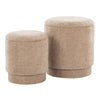 Marla - Upholstered Contemporary Ottoman Set - Brown