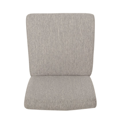 Contemporary Dining Chair With Upholstered Seating - Light Gray