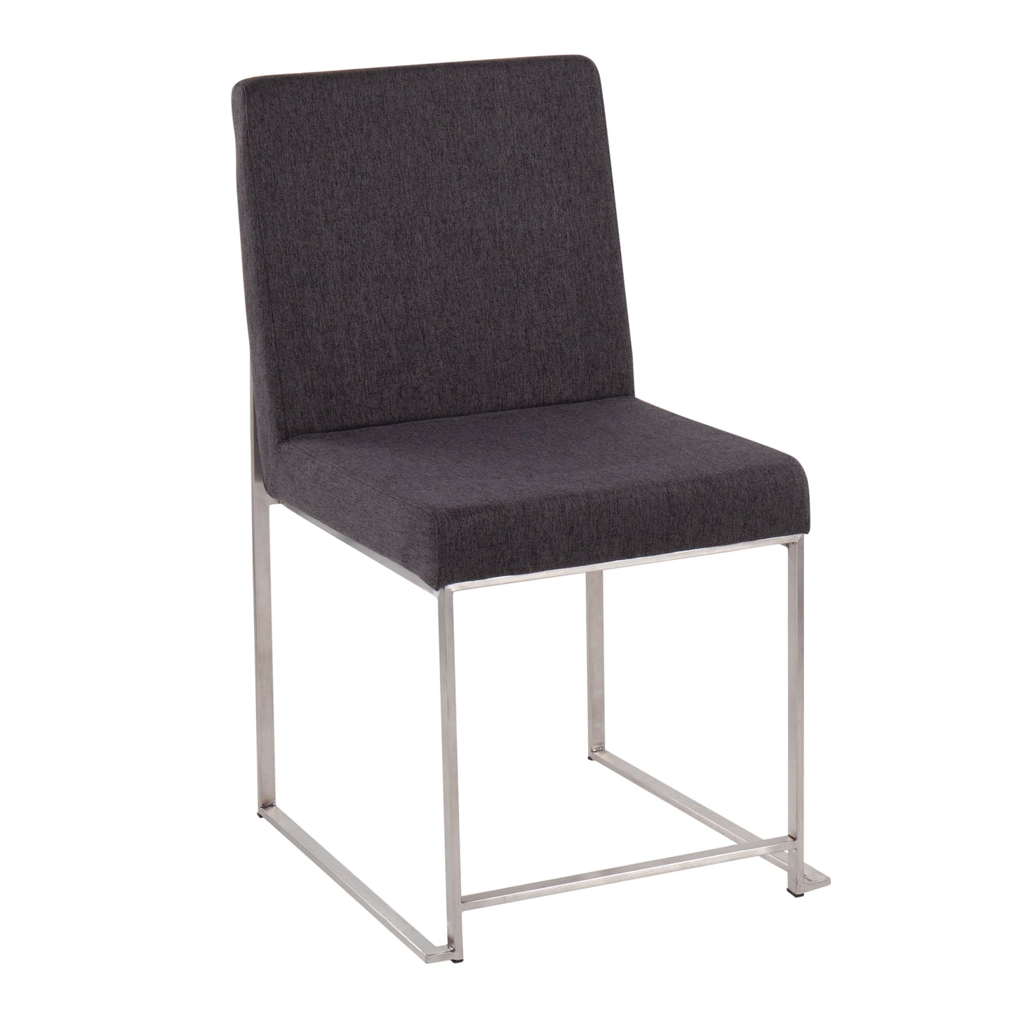 Fuji - Contemporary High Back Dining Chair (Set of 2) - Charcoal