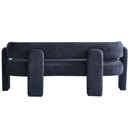 Boucle Upholstery Modern Sofa For Living Room - Dark Gray