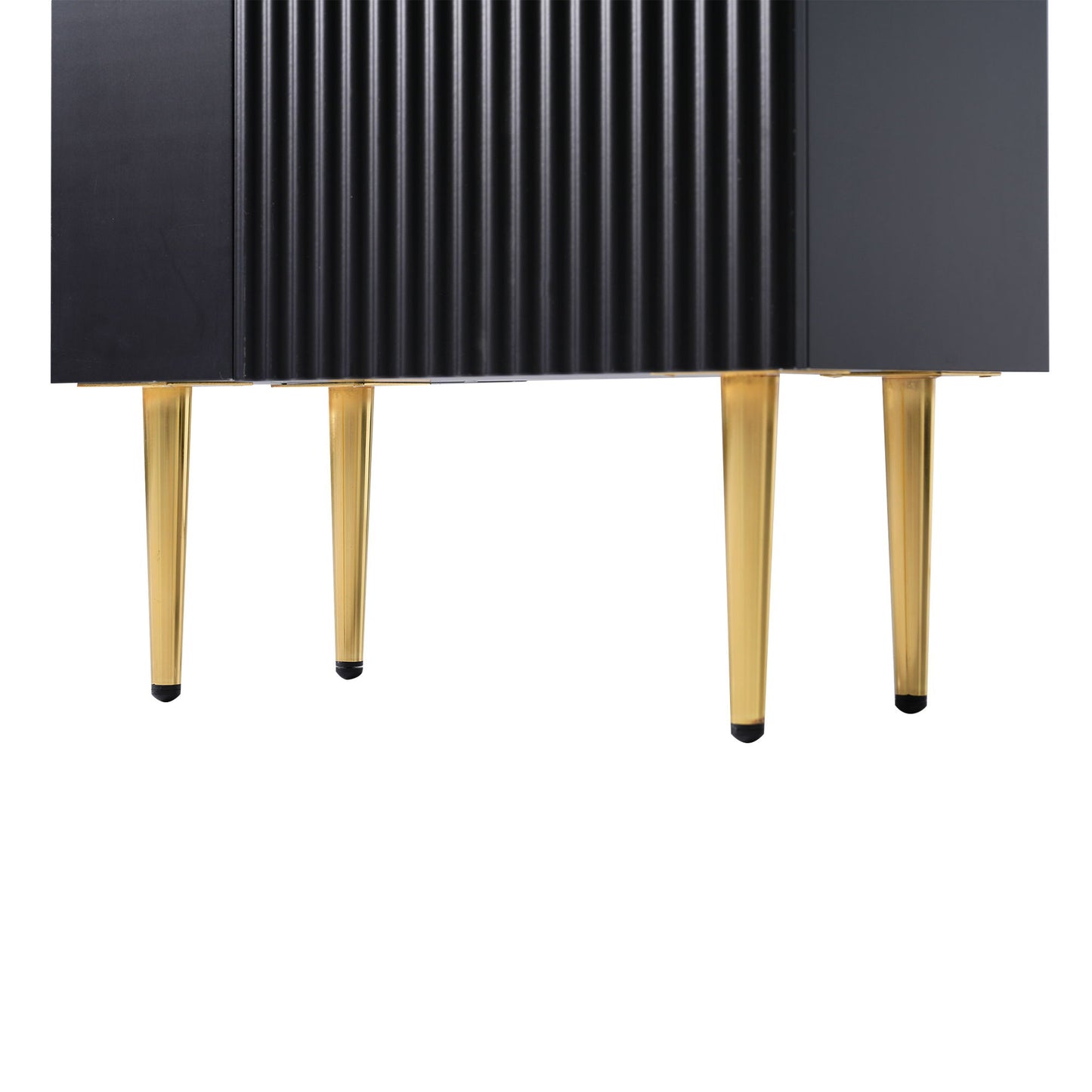 Bathroom Vanity, Combo Cabinet, Bathroom Storage Cabinet, Single Ceramic Sink, Left Side Storage - Black