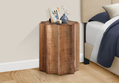 Drum Accent Side Table, Contemporary - Copper