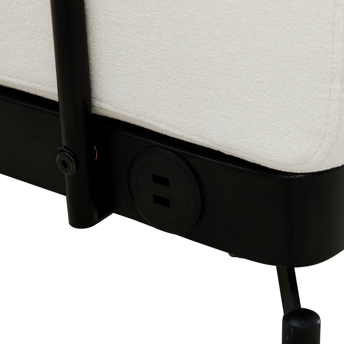 Modern Loveseat Sofa 59" Couch With Flexible USB Ports, Unique Cylindrical Armrests - Beige