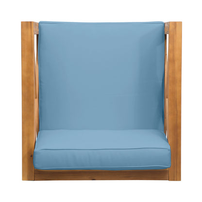 Brava - Modern Club Chair With Water Resistant Cushions - Blue