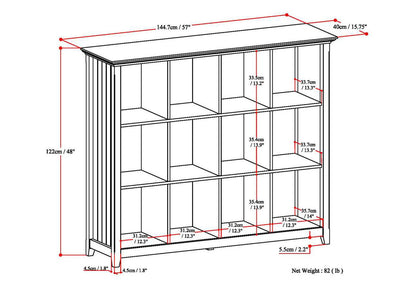 Acadian - 12 Cube Storage - Distressed Gray
