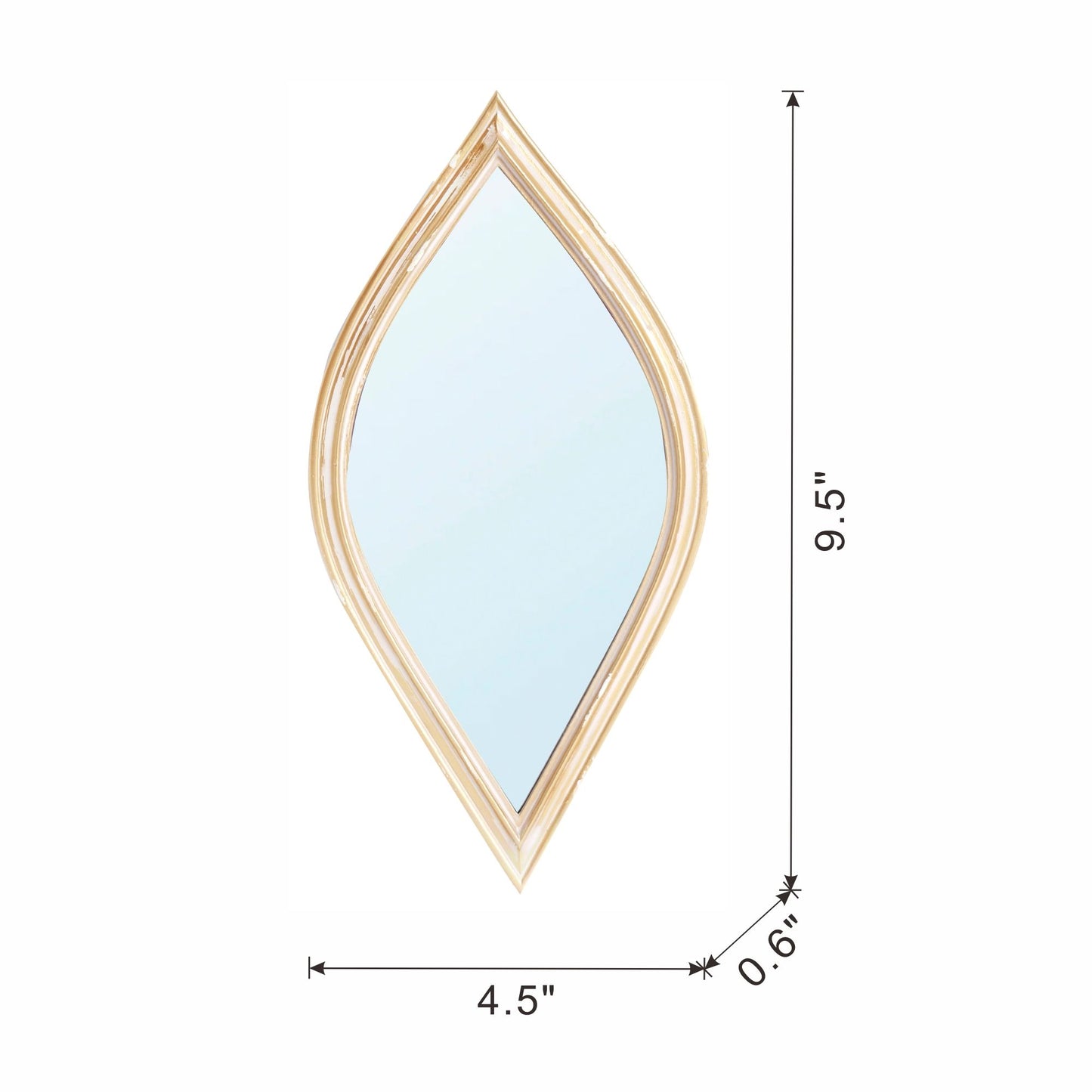 Small Decorative Mirror For Wall Decor - Antique Gold