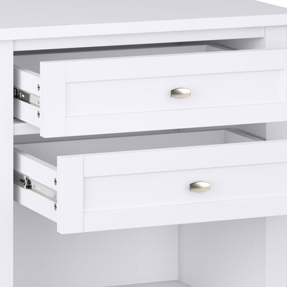 Warm Shaker - Bedside Table - White