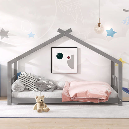 Twin Size Playhouse Design Bed - Gray