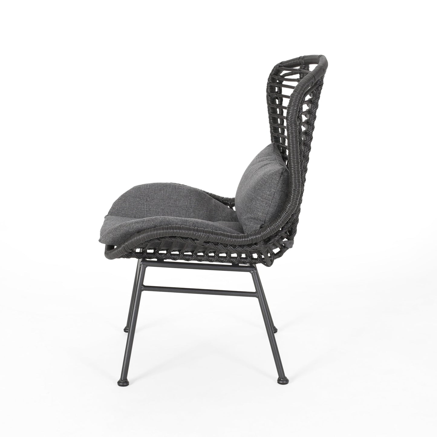Calypso - Outdoor Chair With Water Resistance Cushion And Iron Frame - Gray
