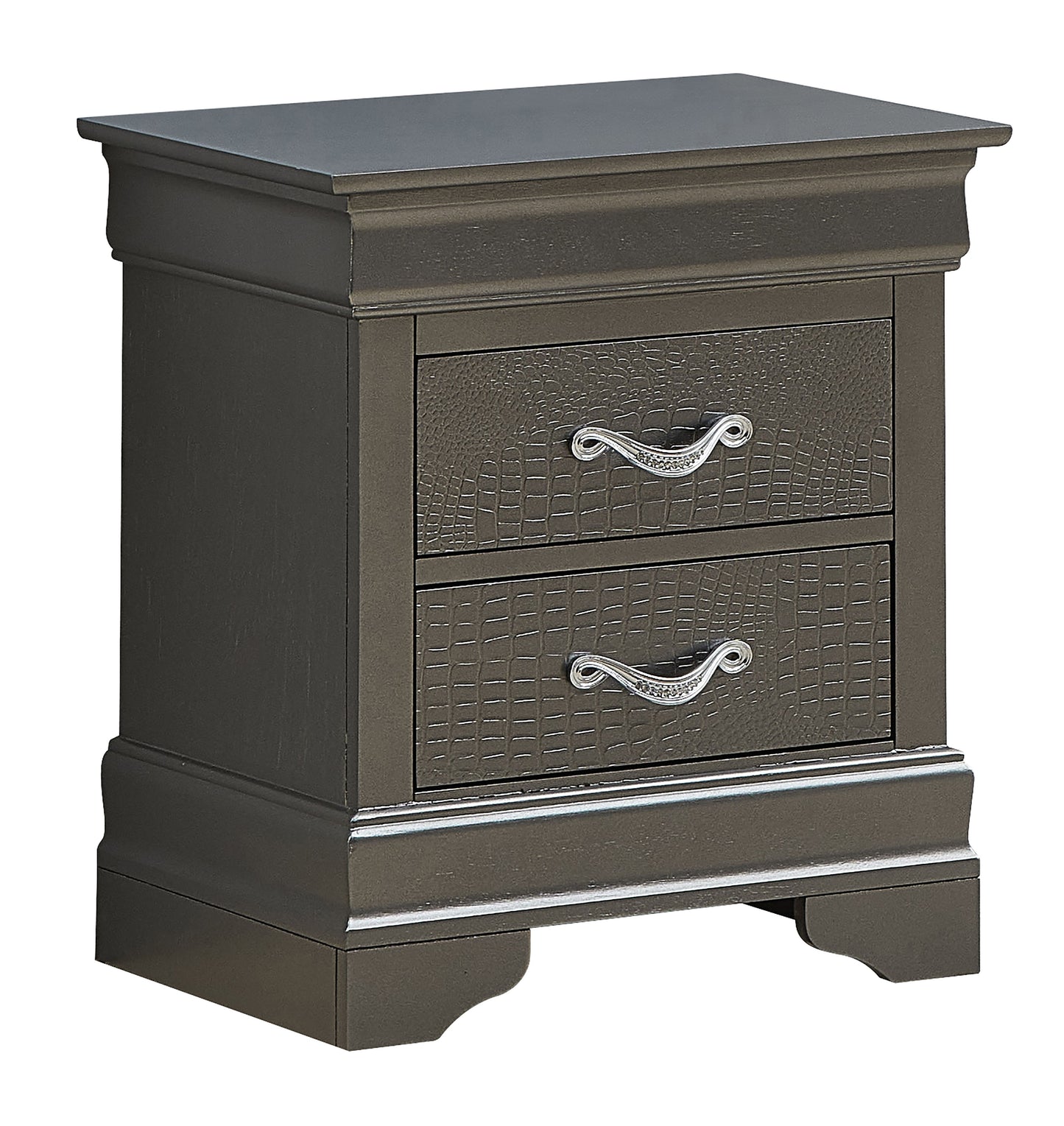 Lorana - Nightstand - Metalic Black
