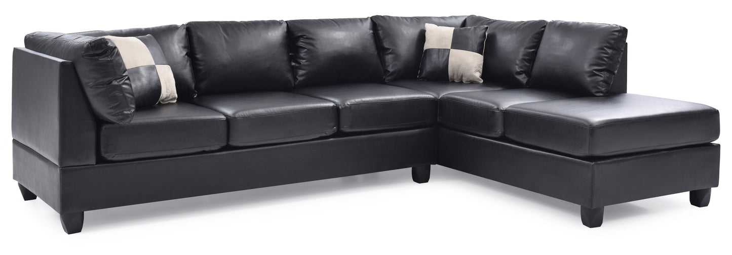 Malone - Sectional - Black