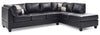 Malone - Sectional - Black