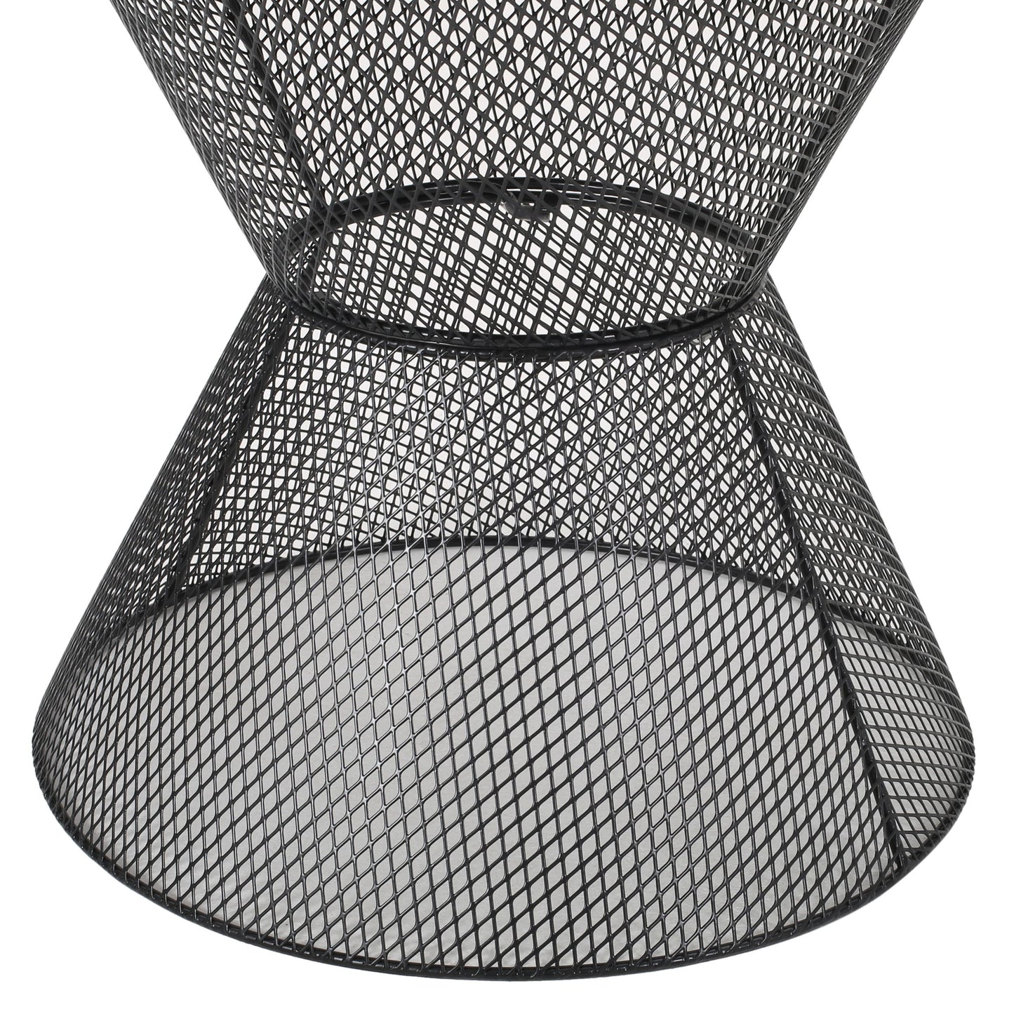 Nevada - Outdoor Side Table With Breezy Mesh Look - Matte Black