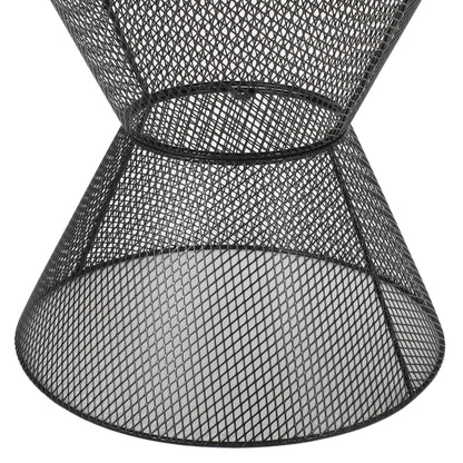 Nevada - Outdoor Side Table With Breezy Mesh Look - Matte Black