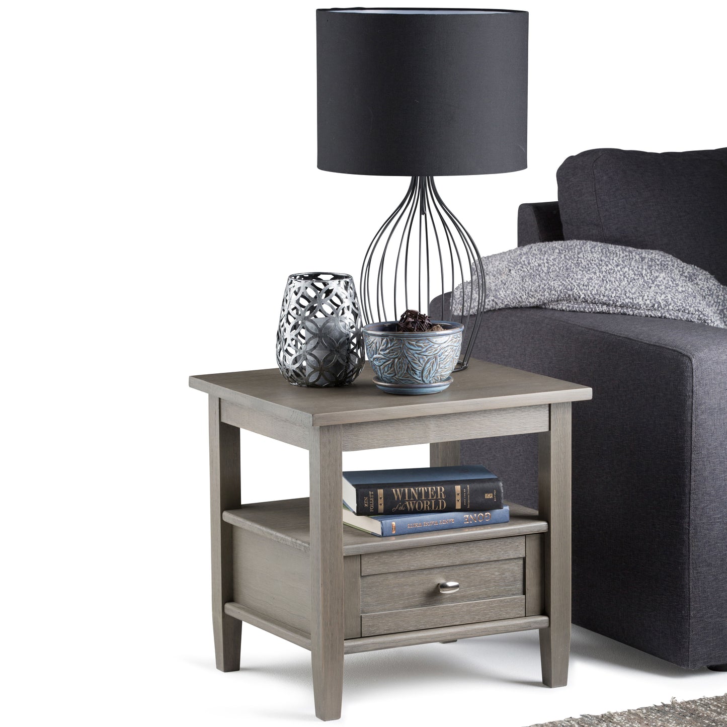 Warm Shaker - End Table - Farmhouse Gray