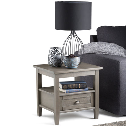 Warm Shaker - End Table - Farmhouse Gray