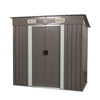 Outdoor Metal Storage Shed - Dark Gray