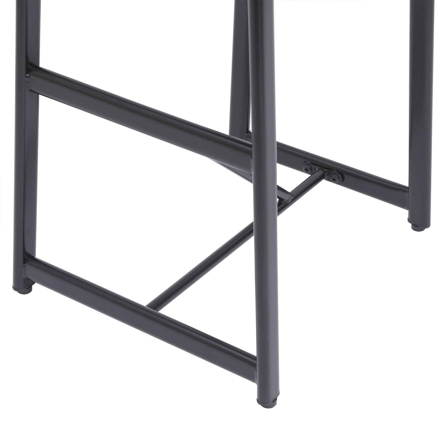 Modern Kitchen Bar Stools (Set of 3) With Footrest - Black