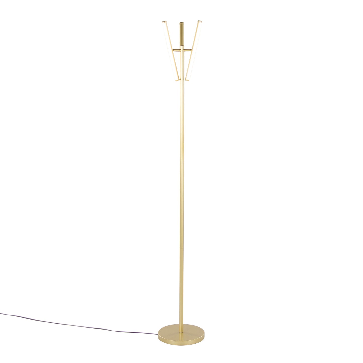 Icicle - Modern Swivel Floor Lamp - Gold