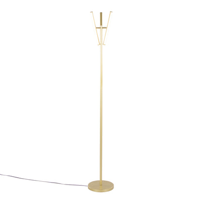 Icicle - Modern Swivel Floor Lamp - Gold