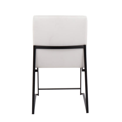 Fuji - Contemporary High Back Dining Chair (Set of 2) - Black / White