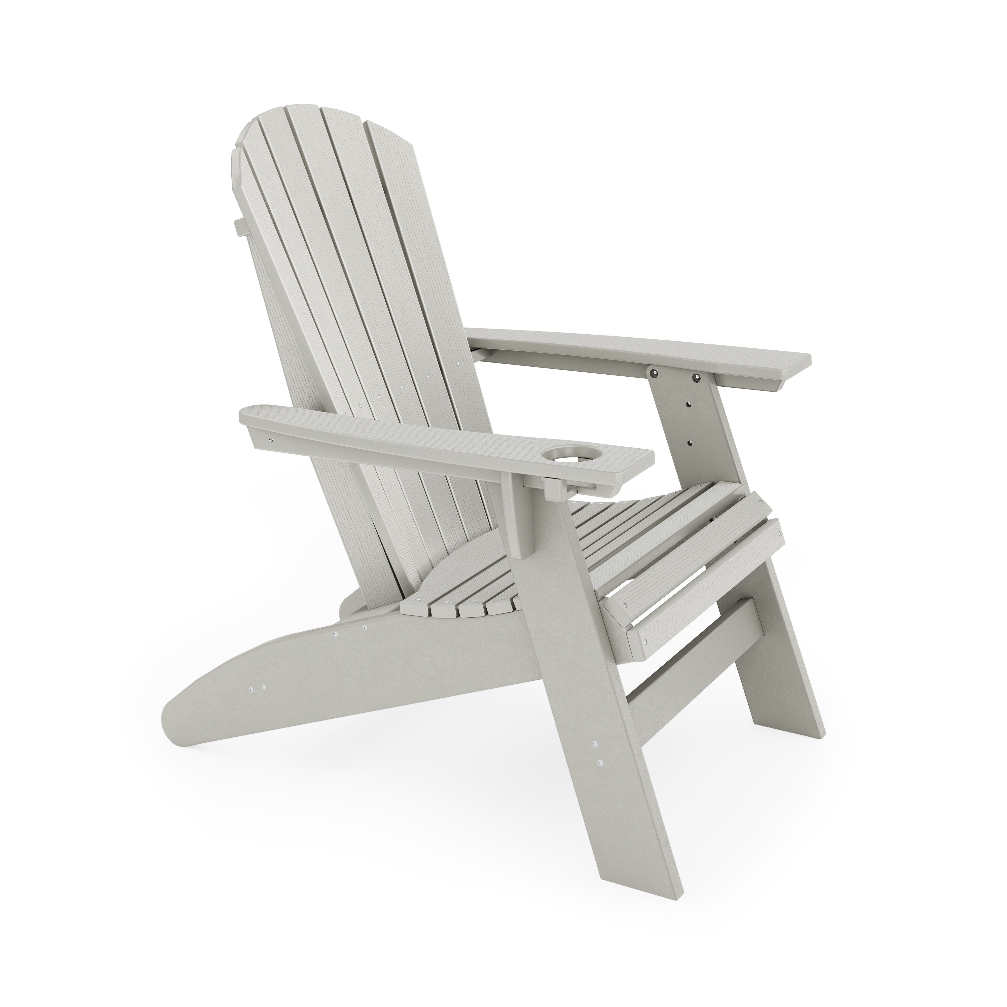 Adirondack Chair Sturdy HDPE Poly Lumber For Poolside, Patio, And Garden Relaxation - Dark Gray