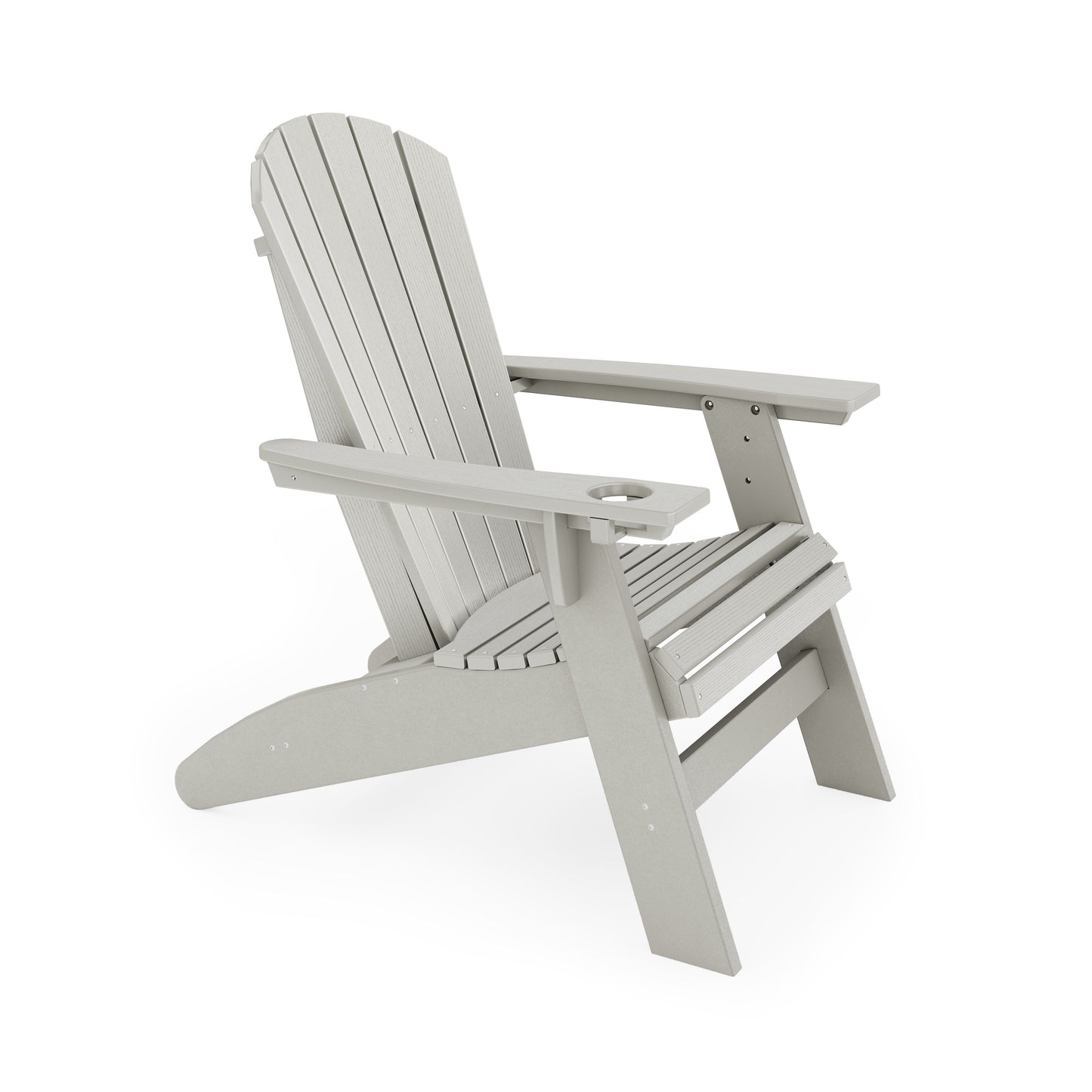 Adirondack Chair Sturdy HDPE Poly Lumber For Poolside, Patio, And Garden Relaxation - Dark Gray