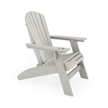 Adirondack Chair Sturdy HDPE Poly Lumber For Poolside, Patio, And Garden Relaxation - Dark Gray