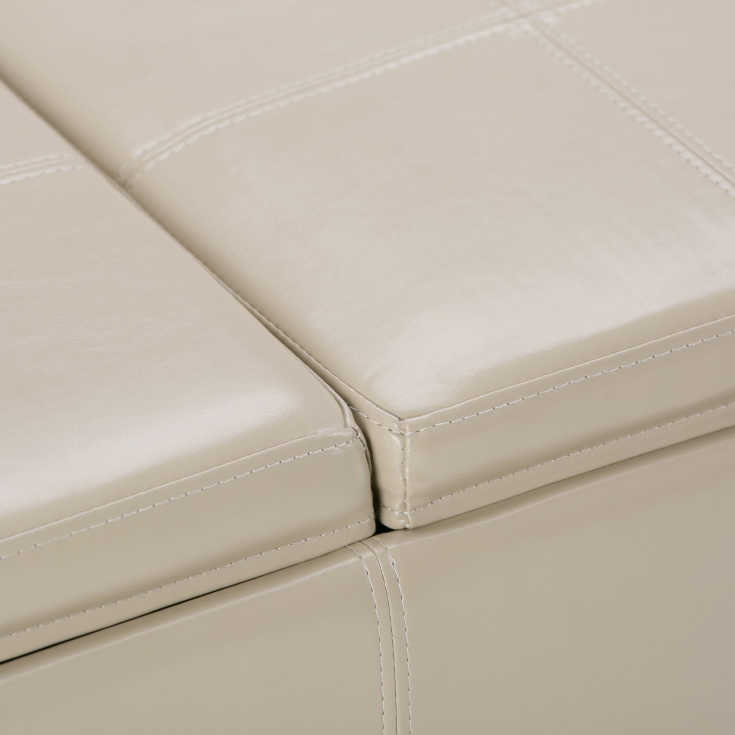 Avalon - Storage Ottoman - Satin Cream