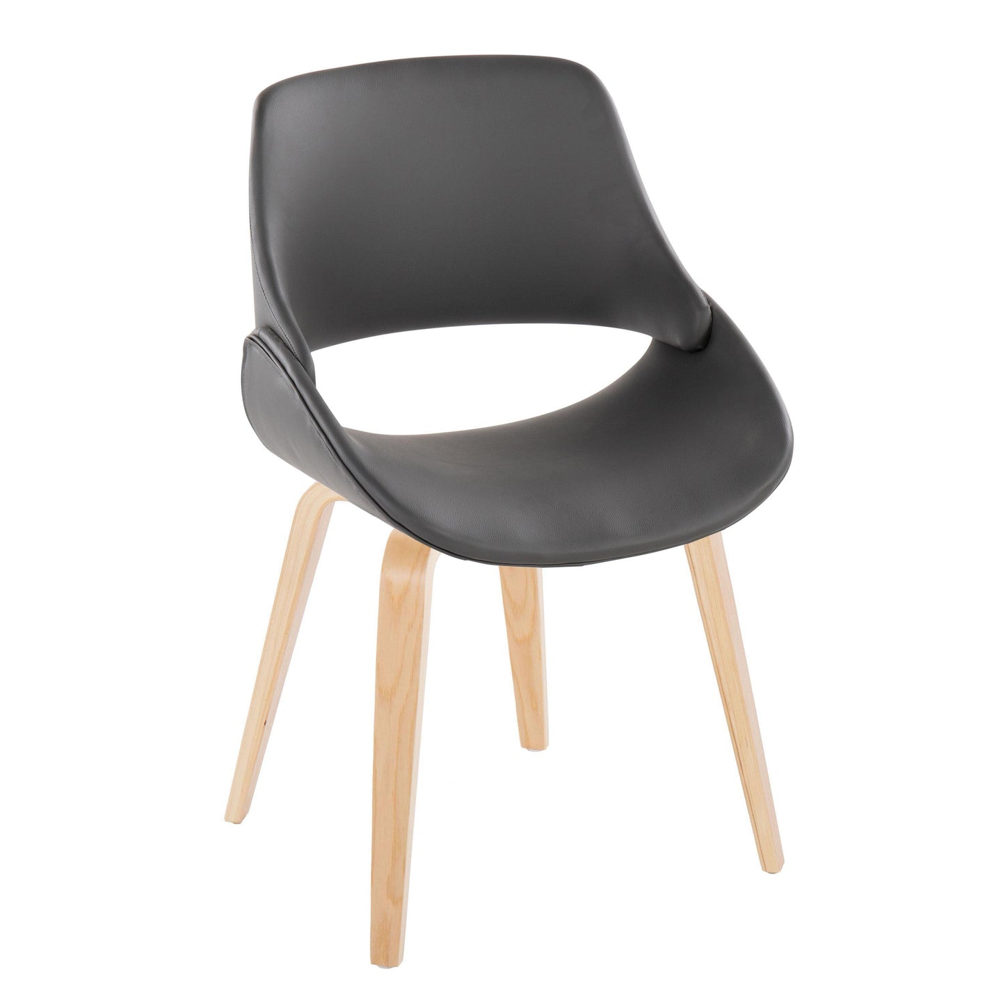 Fabrico - Mid-Century Modern Dining Chair (Set of 2) - Natural / Gray