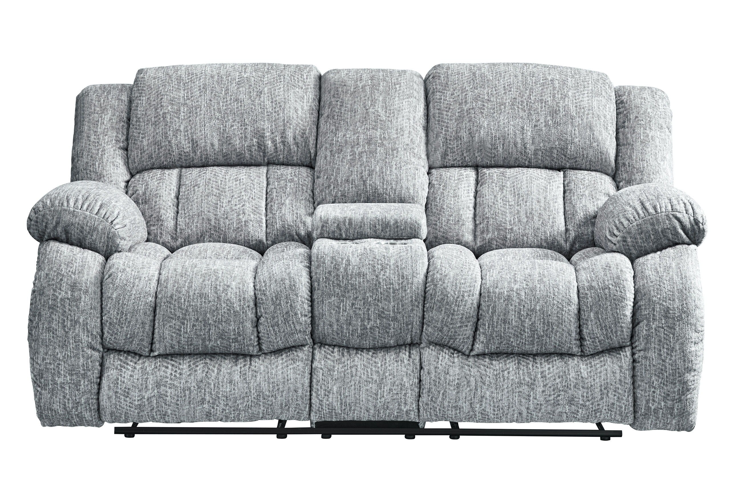 Stonic - Console Reclining Loveseat - Gray