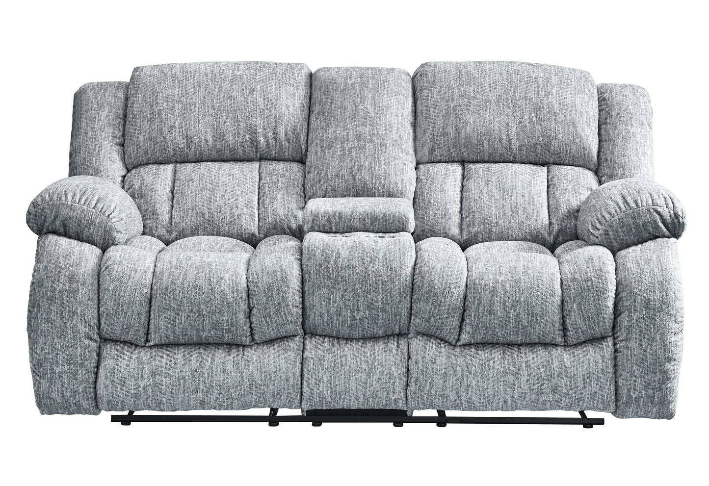 Stonic - Console Reclining Loveseat - Gray