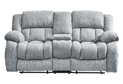 Stonic - Console Reclining Loveseat - Gray