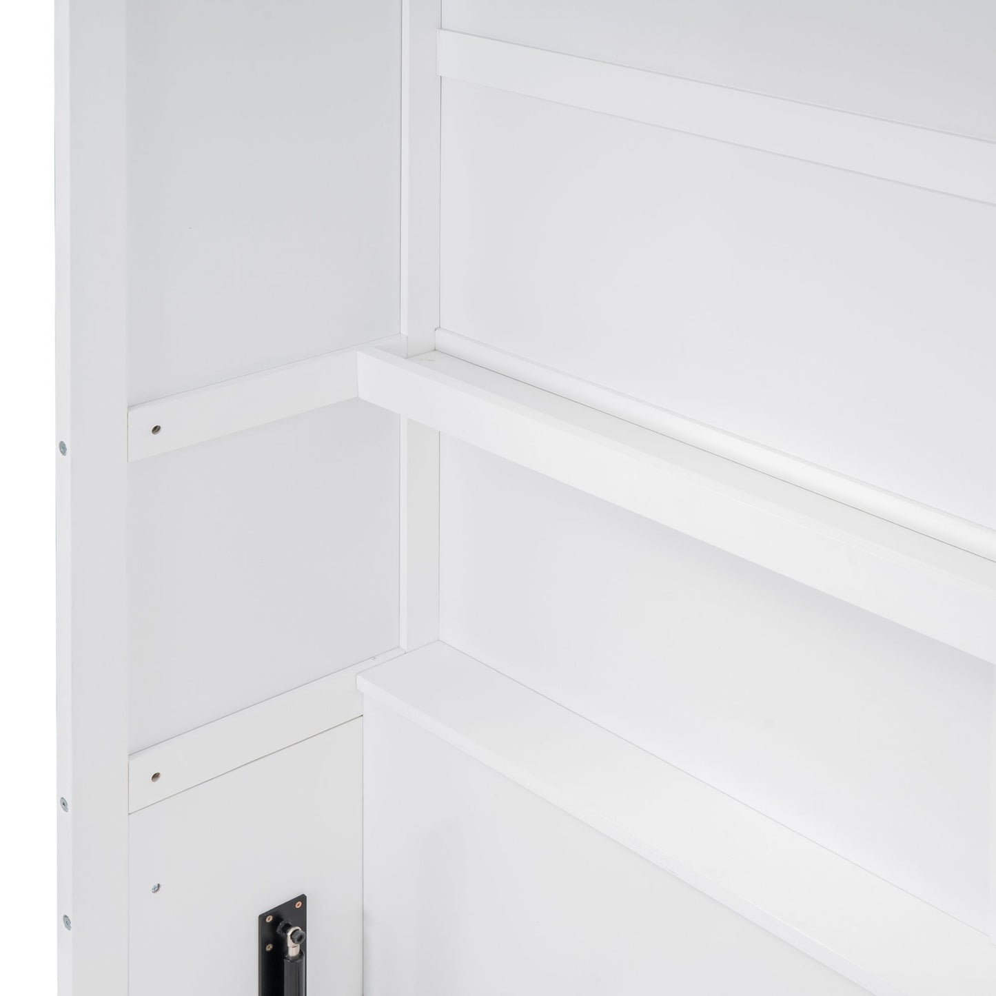 Full Size Murphy Classic Wall Bed With Shelves - White