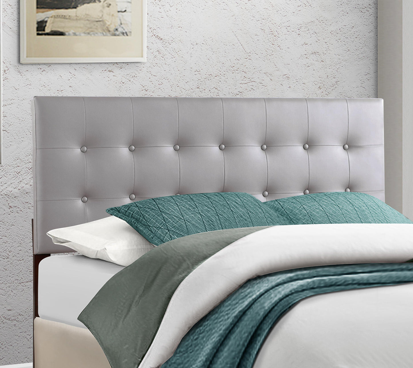 Queen Bed Headboard For Modern Comfort - Light Gray